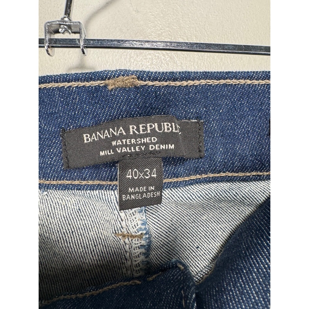 Banana Republic Tapered Jeans Watershed Mill Valley Denim Blue Men 40x34 (38x33) - Picture 4 of 9